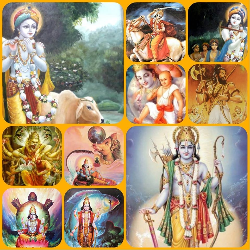 10 Incarnations of Lord Vishnu visualised in Evolutionary Chronology   rhinduism